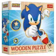 Sonic błyskawiczne wyzwanie – 50-elementowe drewniane puzzle - Trefl