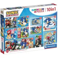 Sonic jeż 10 w 1 supercolor puzzle - Clementoni