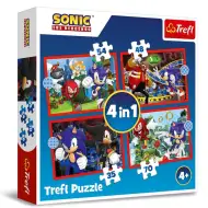 Sonic jeż 4 w 1 puzzle - Trefl