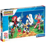 Sonic jeż i przyjaciele, maxi supercolor puzzle 104 elementów – Clementoni