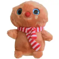 Sowa pluszowa w pasiastym szaliku 18 cm