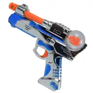 Space Warrior: Elektryczna chromowana broń kosmiczna ze światłem i dźwiękiem 24 cm