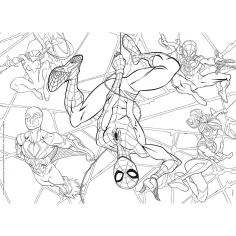 Spider-Man 2 w 1 puzzle 60 elementów i kolorowanka 35x25 cm - Lisciani zdjęcie 2
