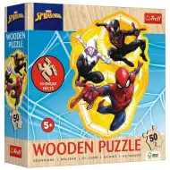 Spider-Man w akcji 50-elementowe drewniane puzzle - Trefl