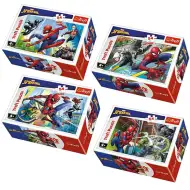Spider-Man w akcji mini puzzle 54 elementy, 4 rodzaje - Trefl