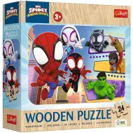 Spidey i jego niesamowici przyjaciele 24-elementowe drewniane puzzle - Trefl