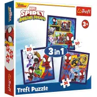 Spidey i przyjaciele 3 w 1 puzzle 20-36-50 elementów - Trefl