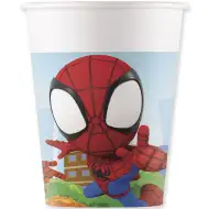 Spidey zestaw 8 papierowych kubków 200 ml