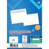 Spirit: Biała koperta C6 11,4x16,2cm opakowanie 25 sztuk