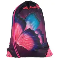 Spirit: Butterfly fioletowo-różowy worek na buty, worek sportowy z motylem 33x47 cm