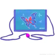 Spirit: Butterfly niebiesko-fioletowy portfel na rzep 12,5x8,5cm
