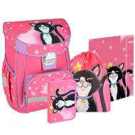 Spirit: Cat Queen czarny plecak szkolny z kotem, zestaw 5-elementowy 38x17x28cm