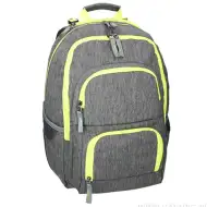 Spirit: E-Bag szary i neonowy zaokrąglony plecak szkolny, plecak 46x34x22 cm