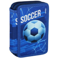 Spirit: Football Blue trzypoziomowy piórnik wypełniony