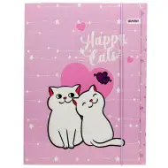 Spirit: Happy Cats różowa gumowa teczka 600g A/4