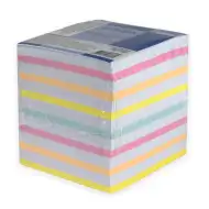 Spirit: Kolorowy i biały bloczek samoprzylepny 900 kartek 9x9x9 cm