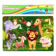Spirit: Kreatywne plastikowe szablony do rysowania - zwierzęta safari