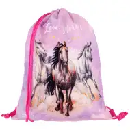 Spirit: Love Horses różowy worek sportowy, worek na buty 33x47cm