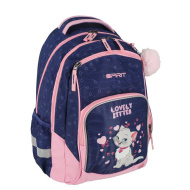 Spirit: Lovely Kitten z nadrukiem 3D, zaokrąglony plecak szkolny 34x26x44 cm