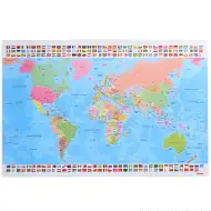 Spirit: Mapa świata z flagami podkładka na biurko 60x40 cm