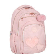 Spirit: Plecak szkolny w serduszka, 3-komorowy, zaokrąglony, 31 x 21 x 46 cm