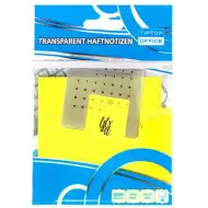 Spirit: Przezroczyste żółte samoprzylepne zakładki do oznaczania stron 75x75mm