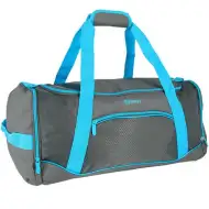Spirit: Torba sportowa na siłownię neonowy niebiesko-szary 20x51x23 cm