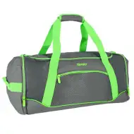 Spirit: Torba sportowa neonowo zielono-szara 20x51x23cm