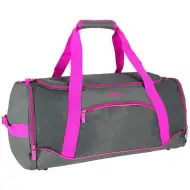 Spirit: Torba sportowa neonowy róż-szary 20x51x23cm