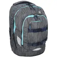 Spirit: Urban szaro-turkusowy ergonomiczny plecak szkolny, plecak