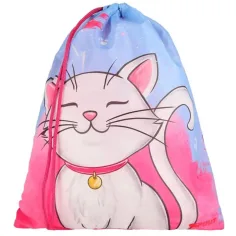 Spirit: White Cat plecak szkolny z białym kotem, zestaw 5-częściowy, 38x17x28 cm zdjęcie 3