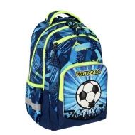 Spirit: Zaokrąglony plecak szkolny z motywem piłki nożnej 3D 34x26x44 cm