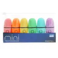 Spirit: Zestaw mini pastelowych zakreślaczy do tekstu, 6 sztuk