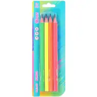 Spirit: Zestaw ołówków Jumbo HB z grafitem, neonowa obudowa, 4 sztuki