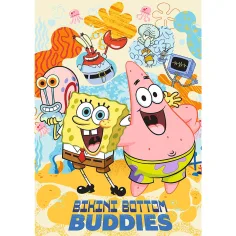 SpongeBob Kanciastoporty Najlepsi przyjaciele Bikini Dolne, puzzle 1000 elementów Premium Plus Quality – Trefl zdjęcie 2