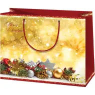 Średnia torba prezentowa z motywem „Merry Christmas” 23x10x17,8 cm