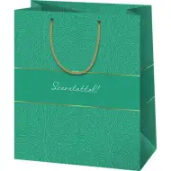 Średniej wielkości ekskluzywna torba prezentowa z napisem "Szeretettel" 18x10x23cm