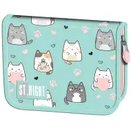 St.Right Charming Cats piórnik z kotkami składany PC03 20,5x14x3,5 cm