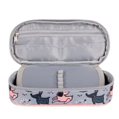St.Right My Little Friends Grey York piórnik owalny 23 cm zdjęcie 2