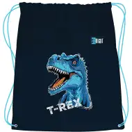 St.Right Niebieski worek na buty T-Rex, worek sportowy 34x43 cm