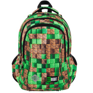 St.Right Pixel Cubes trzykomorowy ergonomiczny plecak szkolny BP26 39x27x17cm