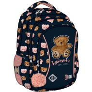 St.Right Teddy Bear plecak szkolny z misiem BP26 39x27x17 cm