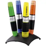 Stabilo: Luminator XT różnokolorowe zakreślacze zestaw 4 sztuk z pojemnikiem na biurko