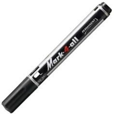 Stabilo: Mark-4-All, alkoholowy marker z okrągłą końcówką w kolorze czarnym.
