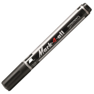 Stabilo: Mark-4-All, marker alkoholowy o ściętym grocie, w kolorze czarnym.