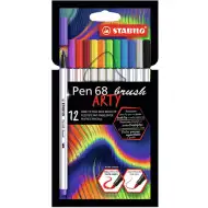 Stabilo: Pen 68 Brush ARTY zestaw pędzelkowych pisaków 12 sztuk