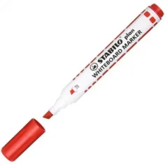 Stabilo: Plan WhiteBoard marker z ściętą końcówką, czerwony kolor zdjęcie 2