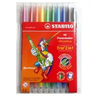 Stabilo: Trio 2w1 kolorowy zestaw 10 pisaków