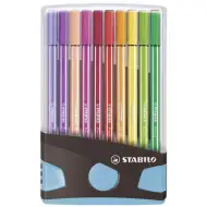 Stabilo: Zestaw 20 cienkopisów Pen 68 ColorParade w rozkładanym jasnoniebieskim etui