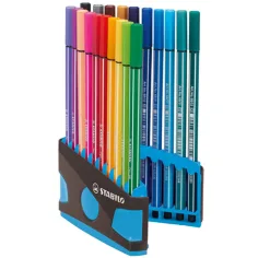 Stabilo: Zestaw 20 cienkopisów Pen 68 ColorParade w rozkładanym jasnoniebieskim etui zdjęcie 2